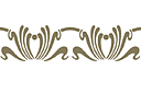 Sjablonen met klassieke randen - Art Nouveau rand 066
