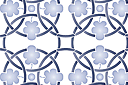 Muursjablonen met herhalende patronen - Klaver en ringen - behang