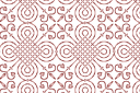 Muursjablonen met herhalende patronen - Krullen en lansen - behang