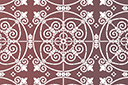 Muursjablonen met herhalende patronen - Ringen en spiralen - behang