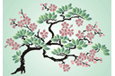 Stencils met bomen en struiken - Sakura 2