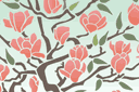 Oosterse stijl stencils - Japanse magnolia