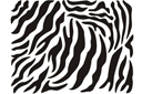 Dierenstencils - verkoop in kleine partijen - Zebra huid. Pak van 4 stuks.