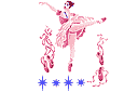 Stencils met noten en muziekanten - Ballerina