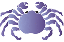 Sjablonen met zeeleven - Blauwe krab