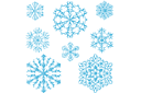 Sjablonen met kerstmotieven - Acht sneeuwvlokken IV