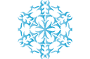 Sjablonen met sneeuw en vorst - Sneeuwvlok XXII