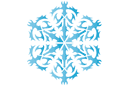Sjablonen met sneeuw en vorst - Sneeuwvlok XXIV