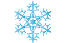 Sjablonen met kerstmotieven - Sneeuwvlok XVIII