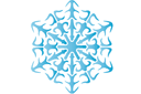 Sjablonen met sneeuw en vorst - Sneeuwvlok XIX