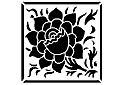 Stencils met tuin- en veldbloemen - Grote rozenbottel I