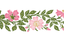 Rand sjablonen met planten - Wilde rozenbottel