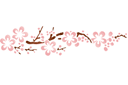 Oosterse stijl stencils - Sakura-motief