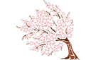 Stencils met bomen en struiken - Sakura 4