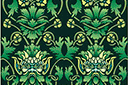 Muursjablonen met herhalende patronen - Groene geest