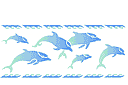 Sjablonen met zeeleven - Dolfijn rand