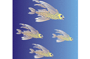 Sjablonen met zeeleven - Vliegende vis