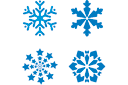 Sjablonen met sneeuw en vorst - Kerst sneeuwvlokken 2