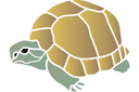 Dierenstencils - verkoop in kleine partijen - Schildpad 03. Pak van 4 stuks.