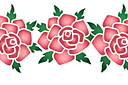 Stencils met tuin- en wilde rozen - Rozenbloem 1B
