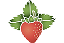 Stencils met fruit en bessen - Aardbeienbes