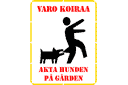 Stencils met verschillende symbolen - Pas op voor hond 01