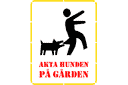 Stencils met verschillende symbolen - Pas op voor hond 03