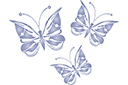 Stencils met vlinders en libellen - Drie vlinders 4