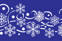 Sjablonen met sneeuw en vorst - Vitrinedecoratie 4