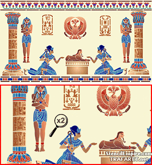 Egyptische kamer - sjabloon voor decoratie