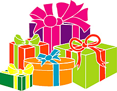 Cadeautjes - sjabloon voor decoratie