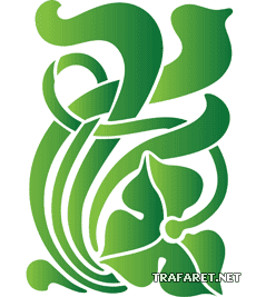 Abstract blad 2 - sjabloon voor decoratie