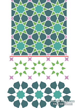Alhambra 01b (Muursjablonen met herhalende patronen)