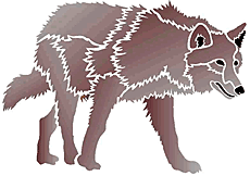 Steppenwolf - sjabloon voor decoratie