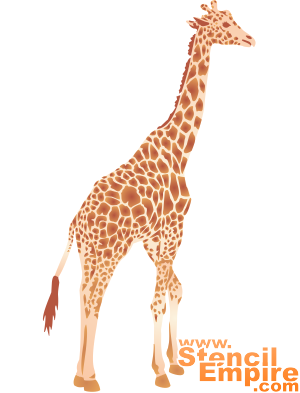 Volwassen giraf - sjabloon voor decoratie
