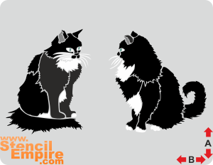 Katten - sjabloon voor decoratie
