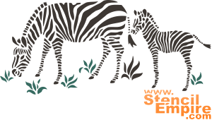 Zebra`s (Sjablonen met dieren)