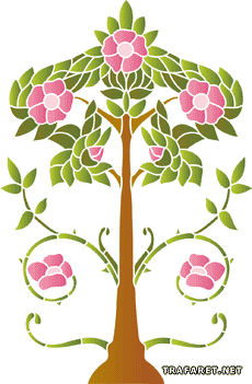 Art Nouveau boom - sjabloon voor decoratie