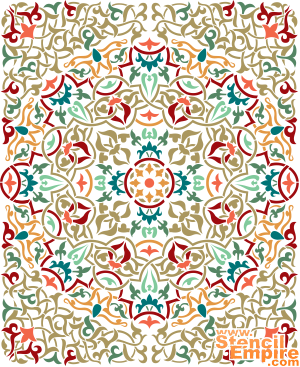 Arabesk tapijt - sjabloon voor decoratie