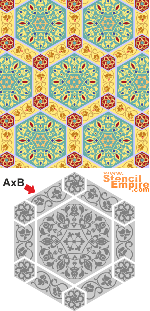 Grote Arabesque 2 - sjabloon voor decoratie