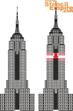 Empire State Building - sjabloon voor decoratie