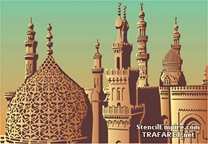 Minaretten van Caïro - sjabloon voor decoratie