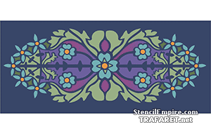 Bloemenpaneel Art Nouveau - sjabloon voor decoratie