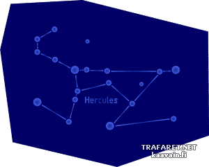 Sterrenbeeld Hercules - sjabloon voor decoratie