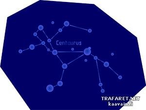 Sterrenbeeld Centaurus - sjabloon voor decoratie
