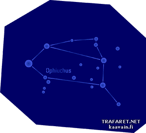 Sterrenbeeld Ophiuchus - sjabloon voor decoratie