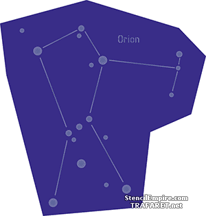 Sterrenbeeld Orion - sjabloon voor decoratie