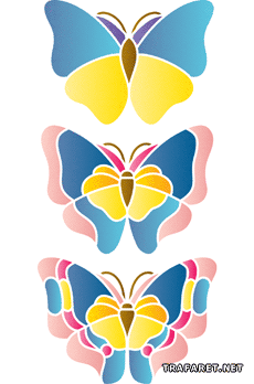 Grote vlinders 3 - sjabloon voor decoratie