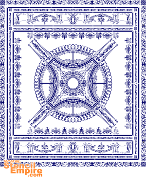 Brits plafond 07 (Stencils met klassieke motieven)