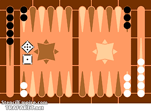 Backgammon - sjabloon voor decoratie